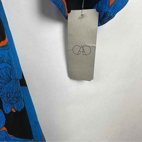 NWT Urban Outfitters CAD Electric Blue and Black Wrap Dress | US Size XL - Picture 8 of 13